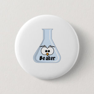 Owl Beaker Cartoon Illustration 6 Cm Round Badge
