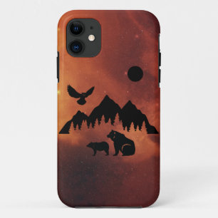 Owl, Bears and Mountain iPhone 11 Case