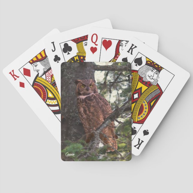 Owl - Bicycle Playing Cards (Back)