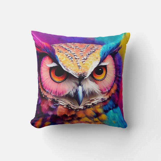 Owl Bird Animal Discovery Adventure Nature Planet  Cushion (Front)