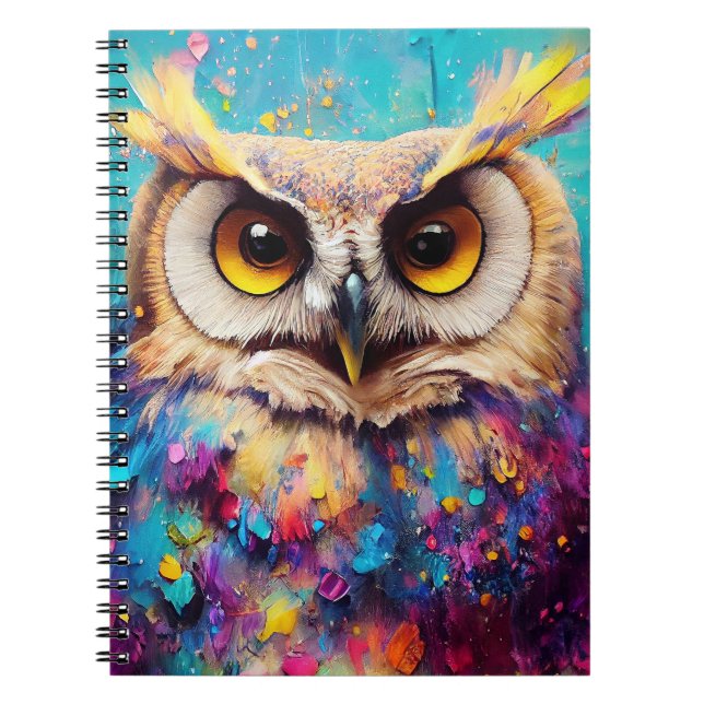 Owl Bird Animal Discovery Adventure Nature Planet  Notebook (Front)