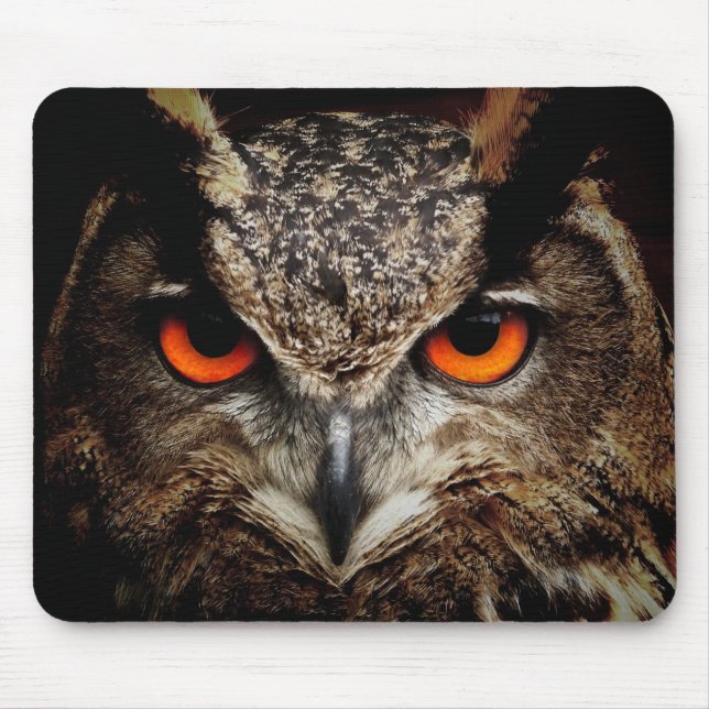 owl, bird, animal mouse pad (Front)