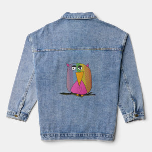 Owl Bird "Art by Kids" Denim Jacket