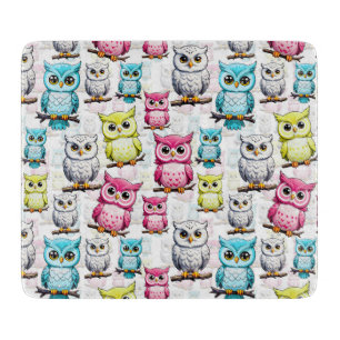 Owl Bird Colourful Design Cutting Board