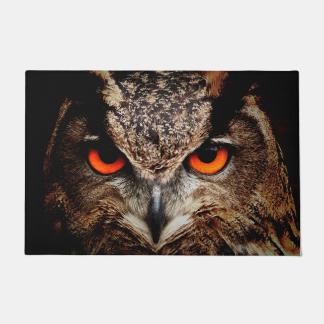 owl bird eyes eagle doormat (Front)