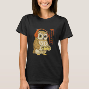Owl Bird Japanese Gamer Art Men Women Boy Funny Ga T-Shirt