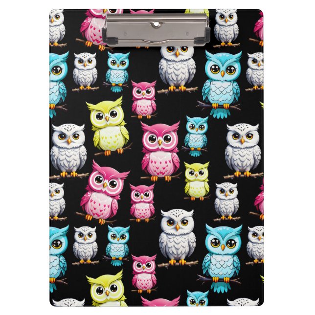 Owl Birds Cute Design  Clipboard (Front)