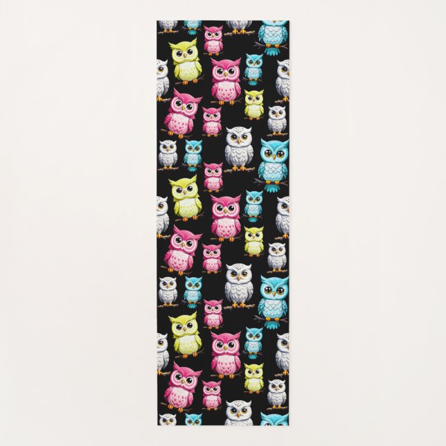 Owl Birds Cute Design  Yoga Mat (Front)
