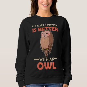 Owl Birds Ornithologist Biology Biologist Night Cu Sweatshirt