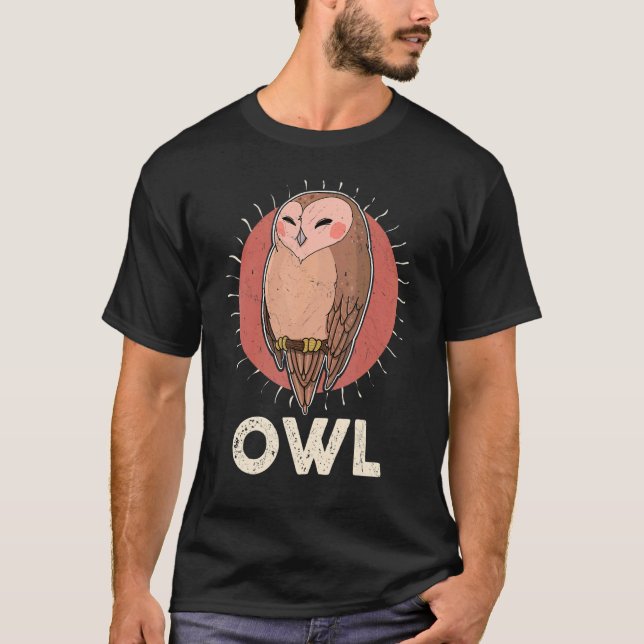 Owl Birds Ornithologist Biology Biologist Night Cu T-Shirt (Front)