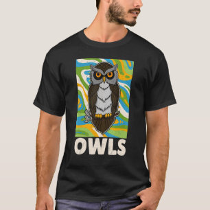 Owl Birds Ornithologist Biology Biologist Night Cu T-Shirt