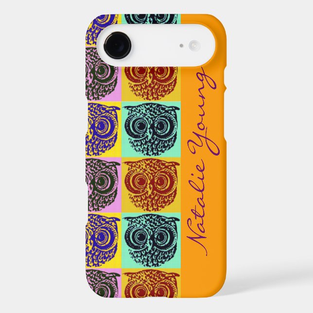 owl birds pattern / name Case-Mate iPhone case (Back)
