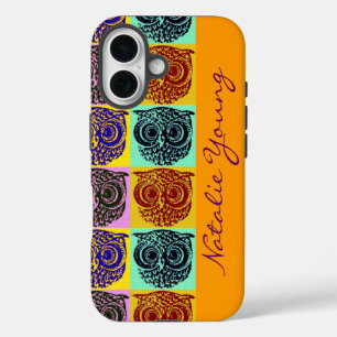 owl birds pattern / name iPhone 16 case