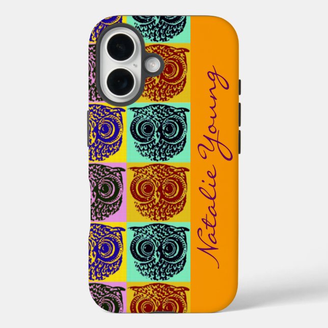 Owl birds pattern / name Case-Mate iPhone case (Back)