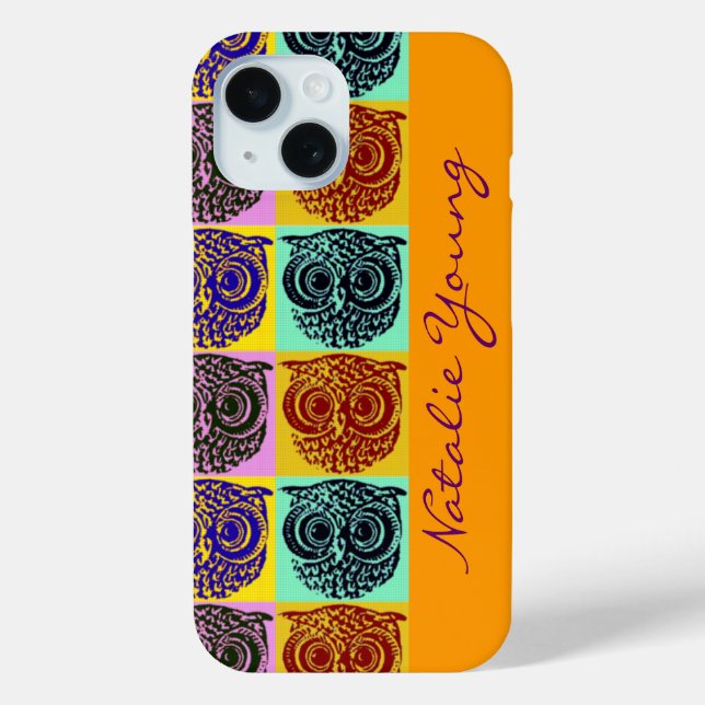 owl birds pattern / name Case-Mate iPhone case (Back)