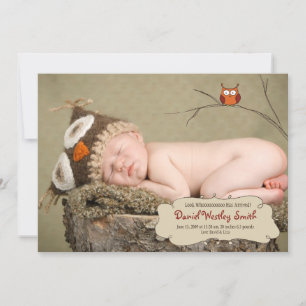 Owl Birth Announcement