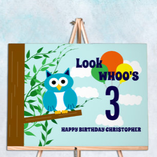 Owl Birthday Acrylic Sign