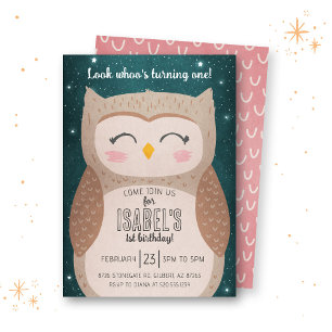 Owl Birthday Invitation