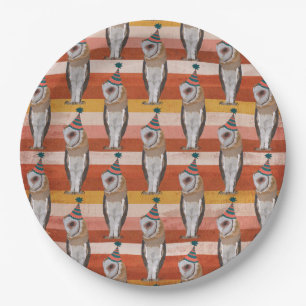 OWL BIRTHDAY PAPER PLATE