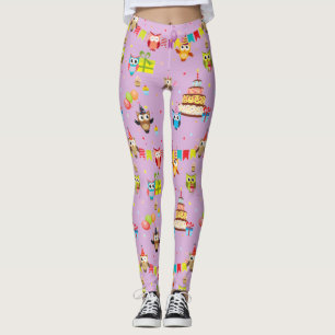 owl birthday party cake cute leggings