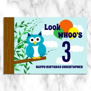 Owl Birthday Poster