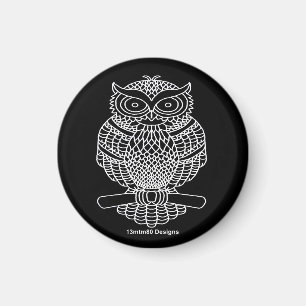 Owl (black) - Magnet