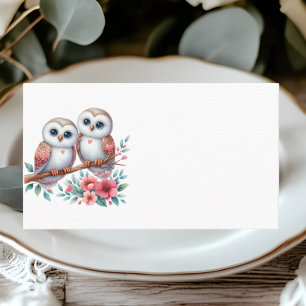 Owl Boho Rustic Country Woodland Wedding Place Card