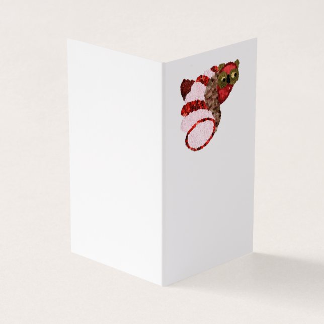 Owl Book Folded Business Card (Outside)