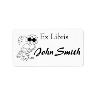 Owl Bookplate Label