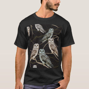 Owl Branch: Solitary Bird Perch. T-Shirt
