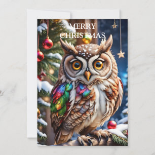 Owl Brings Warmth and Joy Holiday Card
