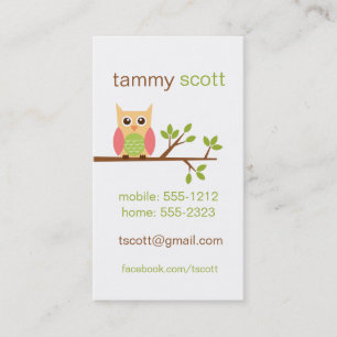 Owl business card  (#BUS002)