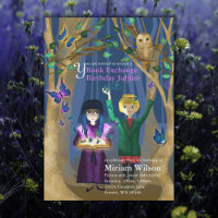 Owl & Butterflies Book Swap Birthday Invitation