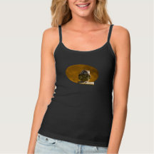"Owl by moonlight" custom strappy tops for women