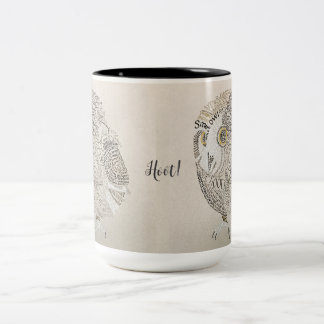 Owl Calligraphy Mug