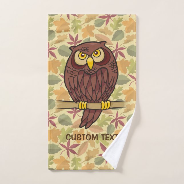 Owl Cartoon Bath Towel Set (Hand Towel)