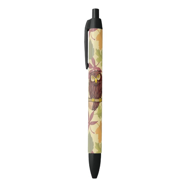 Owl Cartoon Black Ink Pen (Top (Vertical))