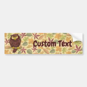Owl Cartoon Bumper Sticker