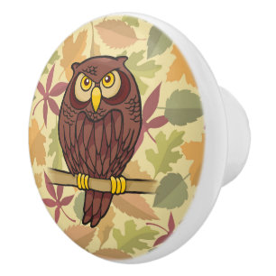 Owl Cartoon Ceramic Knob