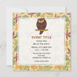 Owl Cartoon Invitation