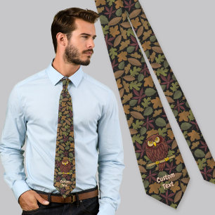 Owl Cartoon Neck Tie