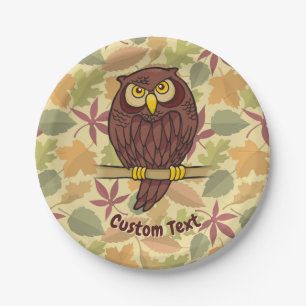 Owl Cartoon Paper Plate