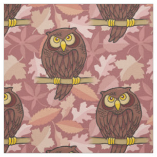 Owl Cartoon Pattern Fabric