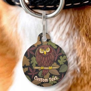 Owl Cartoon Pet ID Tag