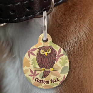 Owl Cartoon Pet Tag
