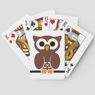 Owl cartoon playing cards