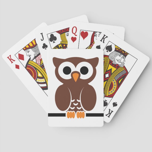 Owl cartoon playing cards (Back)
