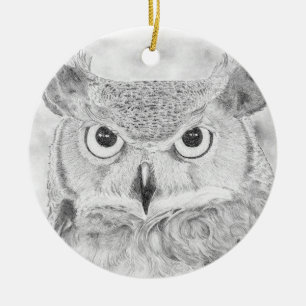 Owl Ceramic Ornament