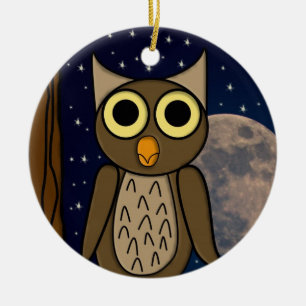 owl   ceramic ornament