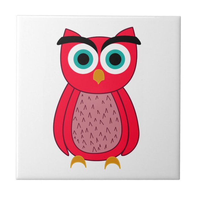 Owl   ceramic tile (Front)